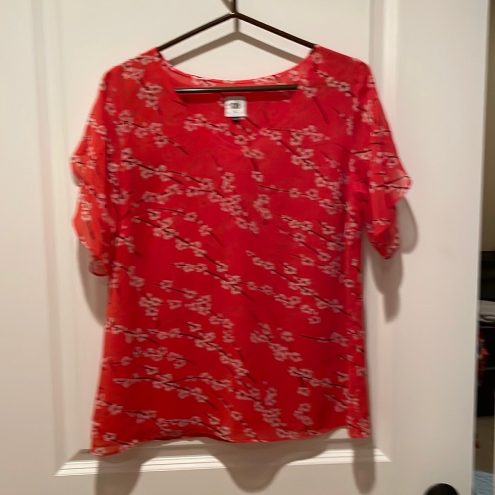 Cabi orange blouse